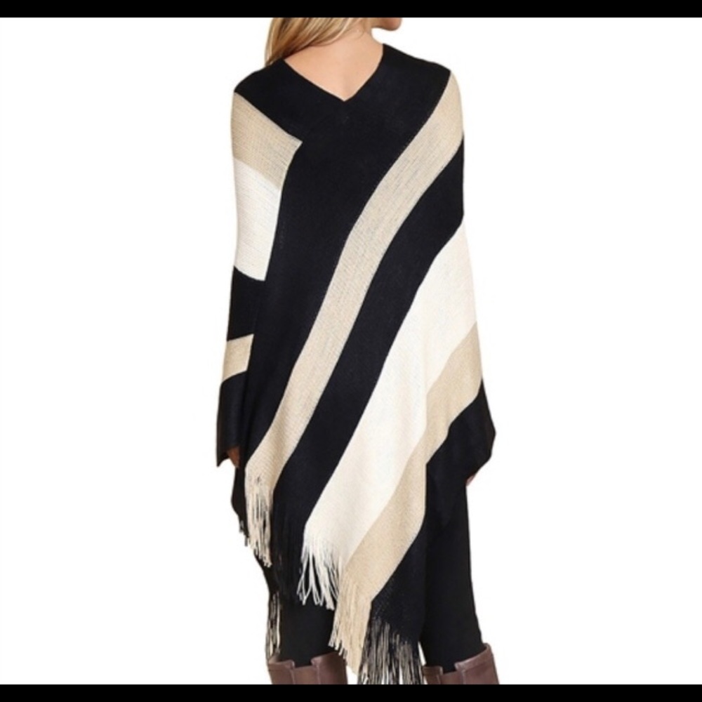 🎁 striped poncho - Picture 4 of 5